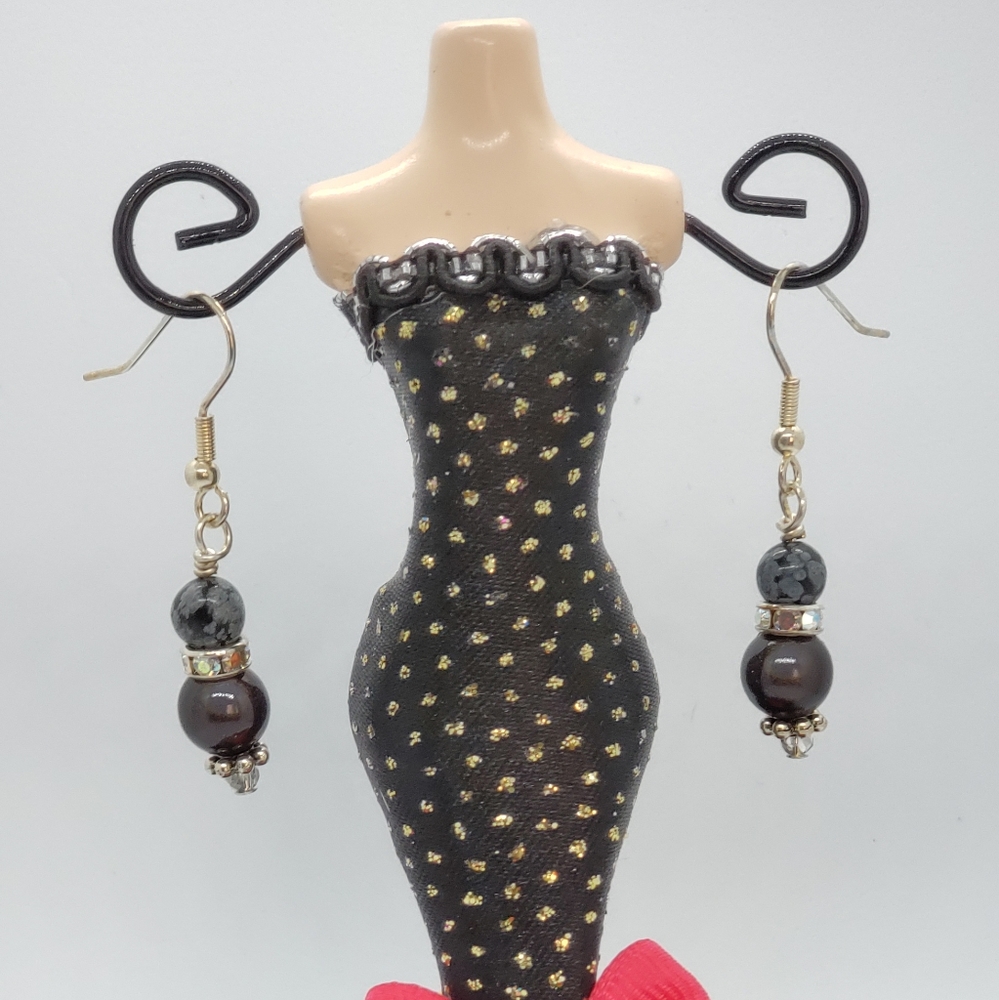Black Acrylic Earrings